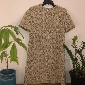 Vintage dress with floral pattern.